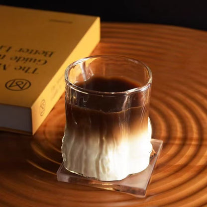 Unique Artistic Glass Cup ✨ – Perfect for Coffee, Tea & Your Favorite Drinks ☕️