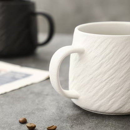 Elegant Ceramic Mug ☕ – Stylish & Textured Design for Tea, Coffee & More ✨