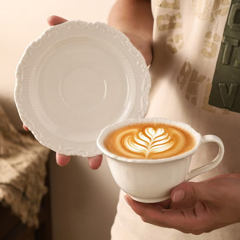 Elegant Ceramic Cup & Saucer Set ☕✨ – Perfect for Coffee, Tea & Every Sip!